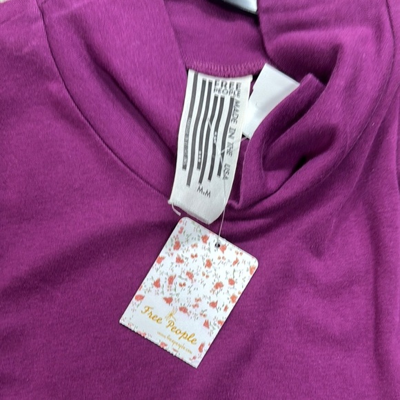 Free People Purple Sleeveless Mandarin Collar Tank Top NWT - Picture 2 of 2